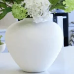 Natural Regola Stone Vase - Ceramic - Matt White - Home Decor