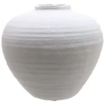 Natural Regola Stone Vase - Ceramic - Matt White - Home Decor
