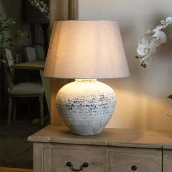 Rustic Regola Large Stone Ceramic Lamp