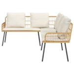 2 Piece Garden Sofa Set - Poly Rattan - Natural