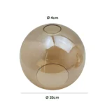 Vintage Amber Glass Pendant Light - Lampshade