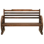 Solid Firwood Garden Bench - 112 x 61 x 78cm