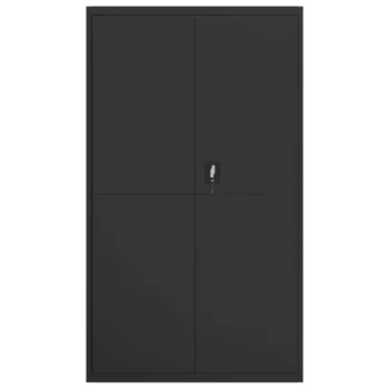Steel Office File Cabinet - Black - 105 x 40 x 180cm
