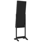 Mirror Jewellery Cabinet With LED Lights - Free Standing - Black