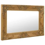 Wall Mirror Baroque Style - Gold - 60 x 40cm