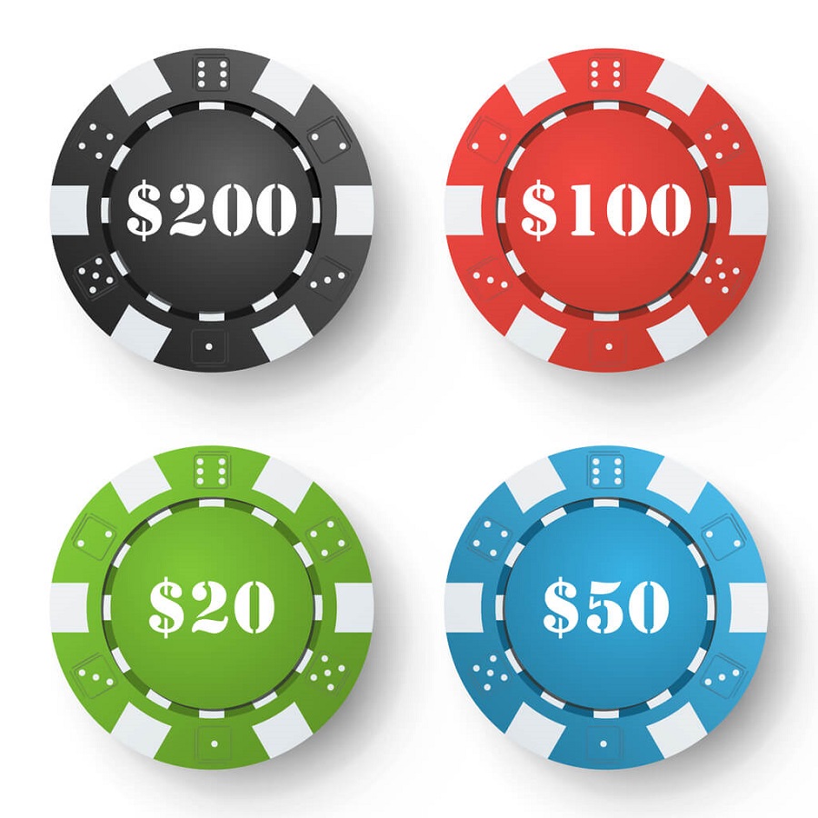 Poker chips färger och värden