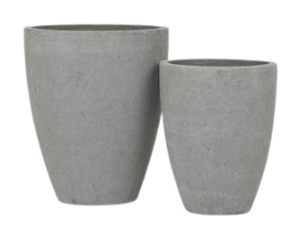 Clayton cachepot set 2 – concrete grey