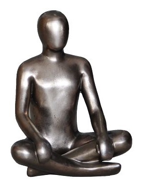 Lounge Sitting man crossed legs – Brass