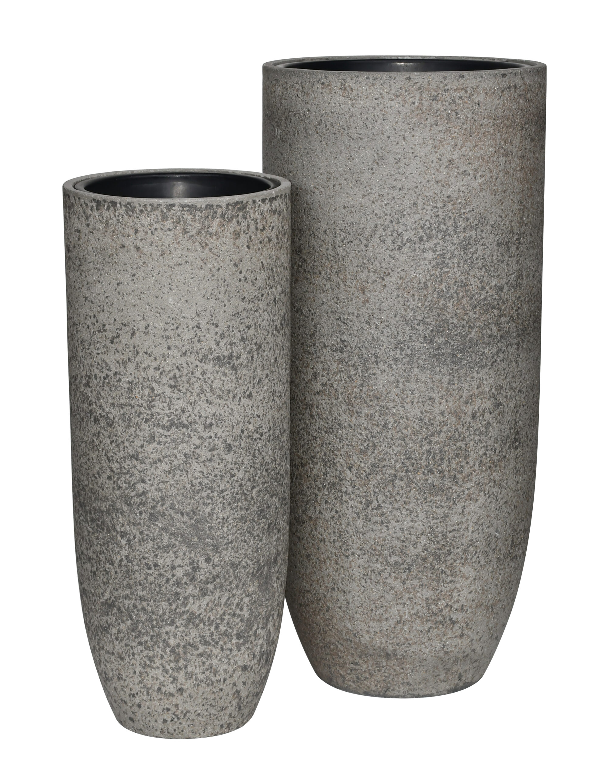 Creastone high vase round set 2 – sandy ivory