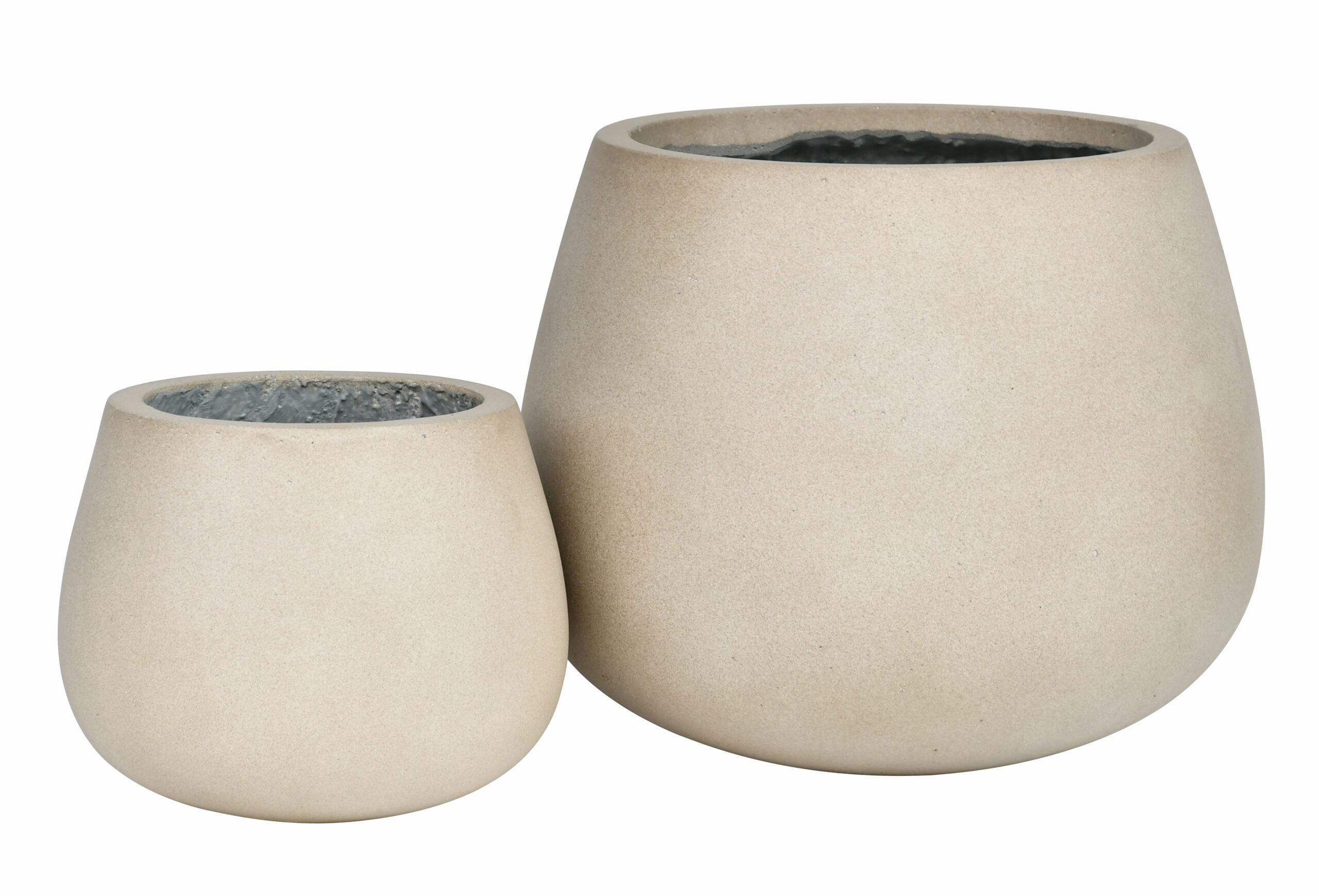 Clayton bowl pot set 2 – sandy beige