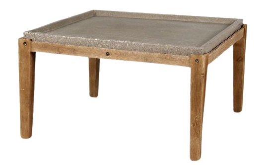 Clayton table square – concrete grey