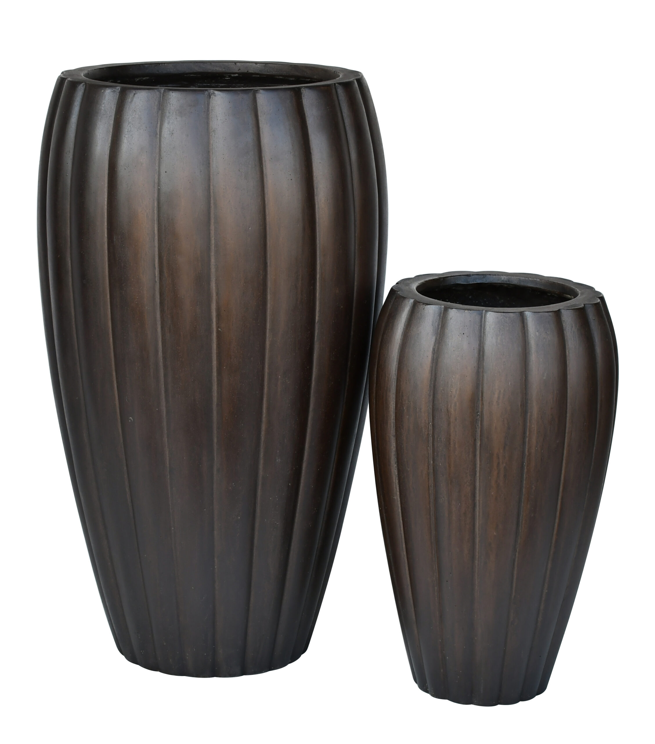 Crea Pumkin vase set 2 – antique brown