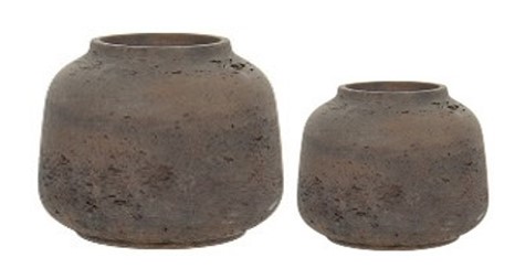 Deco vase low AB – antique brown