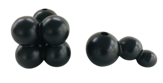 1) Deco pot & vase ball Rhodos – matt black