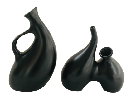 1) Deco vase & duo vase Corfu – matt black