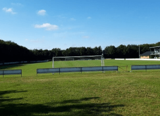 Hedensted Stadion 2022. Da jeg debuterede på Stadion i "Mosen" 1953 var banen den samme men klubhus og tribune manglede.1953 var