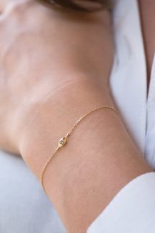 yellow gold protection and believes small diamond eye chain bracelet celine daoust