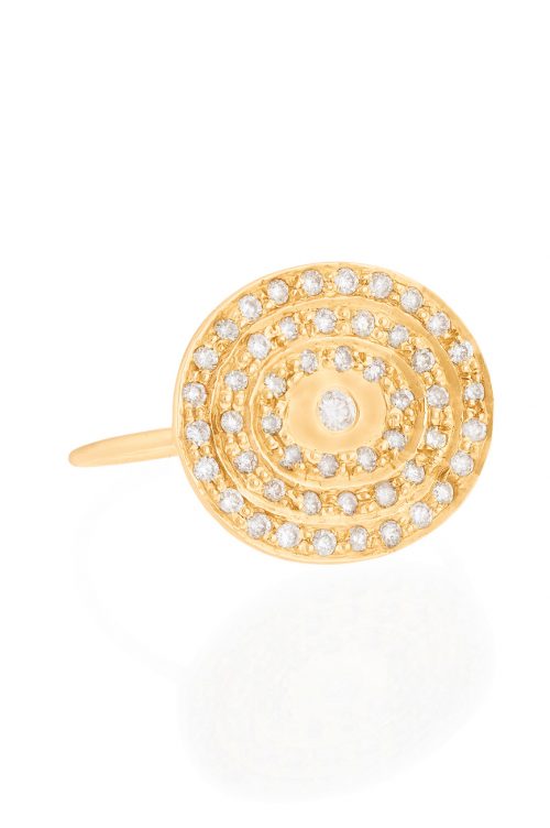 celine daoust yellow gold kate infinity 51 diamond ring