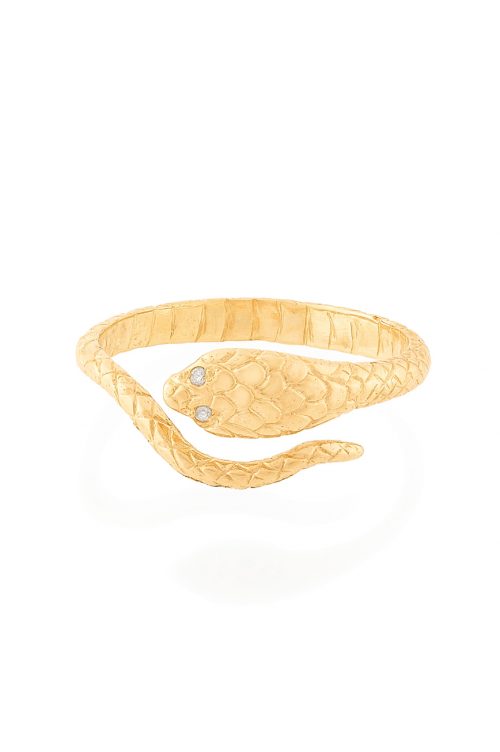 celine daoust from the earth yellow gold cobra diamonds ring