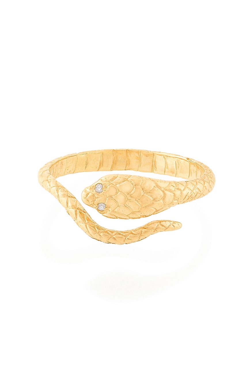 celine daoust from the earth yellow gold cobra diamonds ring