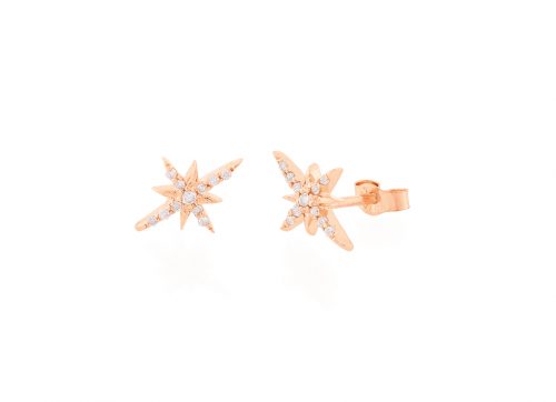 celling daoust rose gold stars and universe north star stud earrings