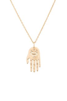 celine daoust protection believes small dharma's hand pendant