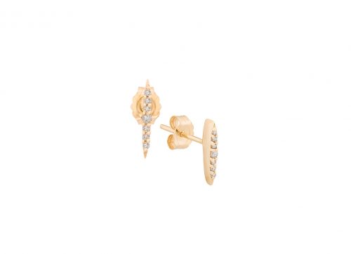 celine daoust gold sunbeam diamond stud earrings