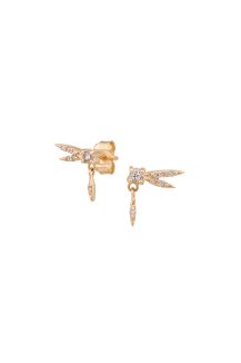 Celine Daoust From The Earth Baby Dragonfly diamond Stud Earrings