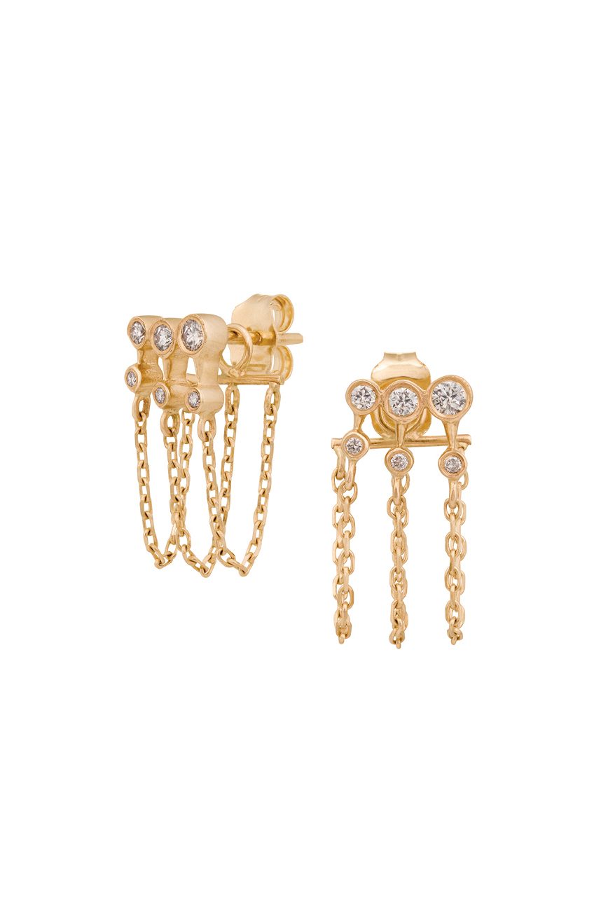 Thick Hoop, Chain Hoop, And Gold Stud Earring Set 3pc - A New Day™ Gold :  Target