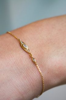 Yellow gold protection and believes sun eye chain bracelet