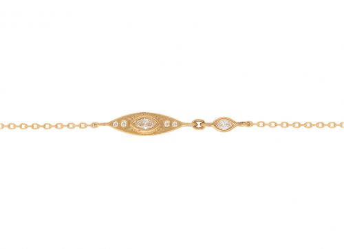 yellow gold protection and believes sun eye chain bracelet