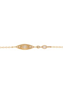 Yellow gold protection and believes sun eye chain bracelet