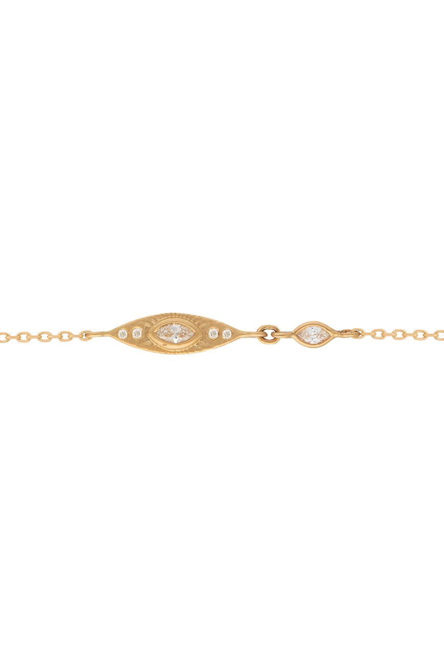 Yellow gold protection and believes sun eye chain bracelet