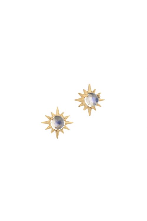 Celine Daoust Constellation Sun Moonstone Earring Stud set