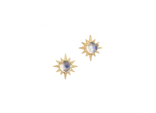 Celine Daoust Constellation Sun Moonstone Earring Stud set