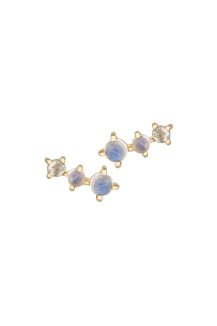 Celine Daoust One of a Kind Moonstone Three Moonstone Earrings