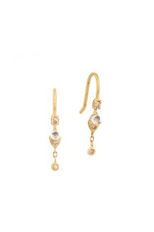 celine daoust constellation moonstone and dangling diamonds dormeuse earrings