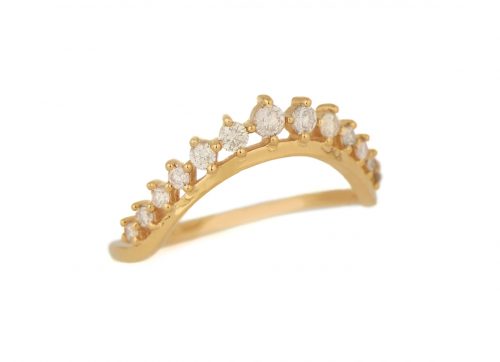 Celine Daoust Big Crown and diamonds Engagement Ring