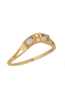 Celine Daoust Moonstone and diamonds Totem Engagement Ring