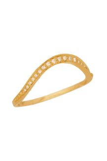 celine daoust simple wave and diamonds engagement ring