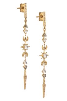 celine daoust one of a kind moonstone and diamonds earrings