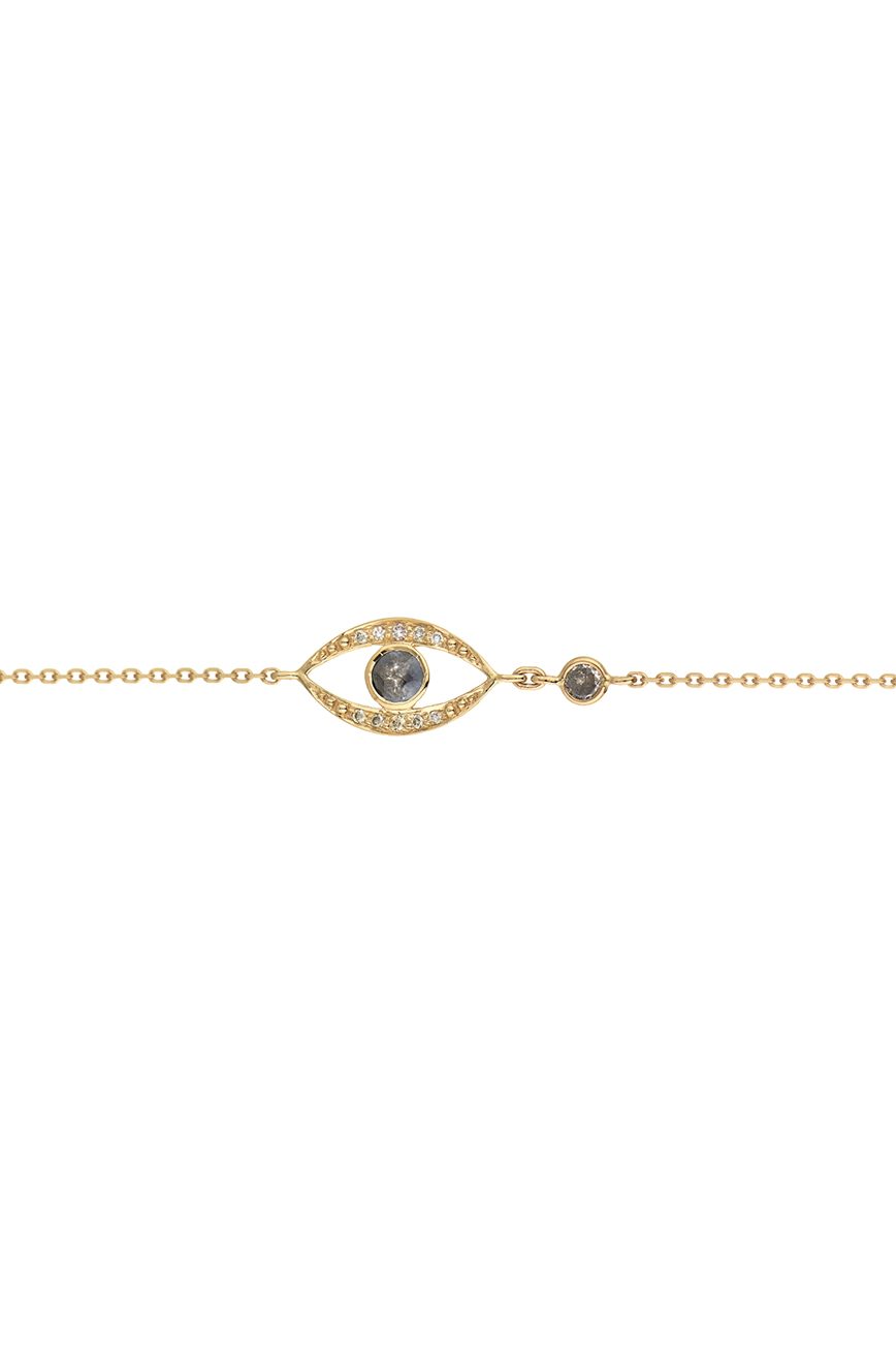 Celine Daoust Protection And Believes Grey Diamond Eye Chain Bracelet