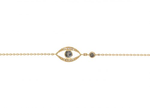 Celine Daoust Protection And Believes Grey Diamond Eye Chain Bracelet