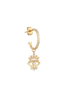 Celine Daoust Protection and Believes Mini Sun and Diamond eye Earring Charm