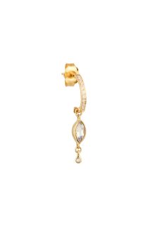 celine daoust protection and believes moonstone and diamonds hoop earring
