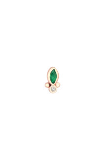 Celine Daoust Protection and Believes Marquise Emerald eye single Earring Stud