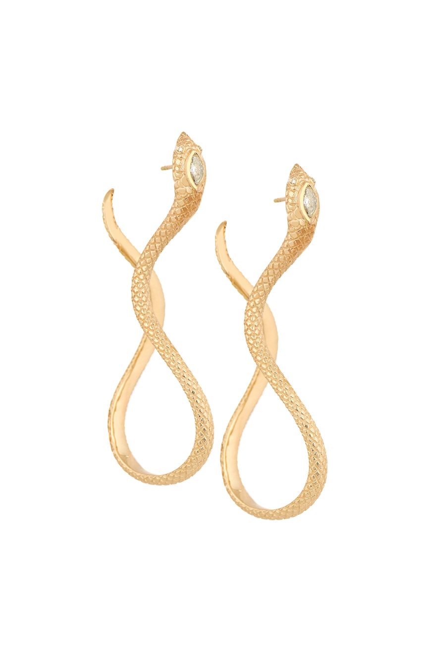 Celine Daoust Snake Marquise diamond Earrings