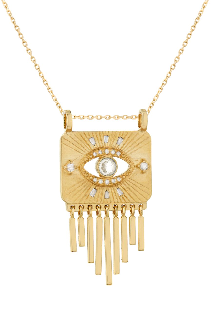 Celine Daoust Guardian Spirit Tourmaline and Diamonds Totem Chain Necklace