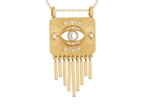 Celine Daoust Guardian Spirit Tourmaline and Diamonds Totem Chain Necklace