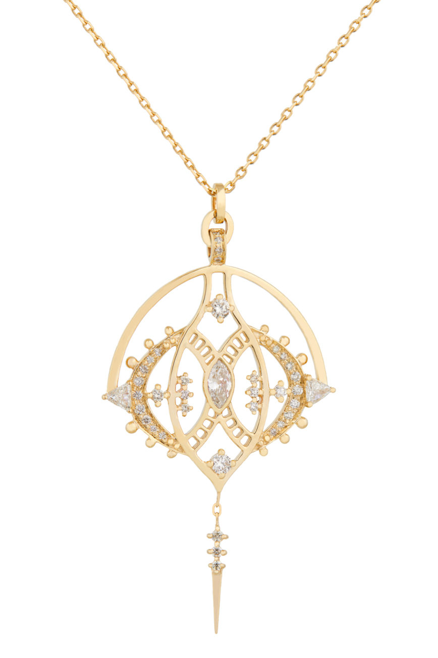 Marquise Diamond & Diamonds Mandala Necklace - Celine Daoust - Celine ...
